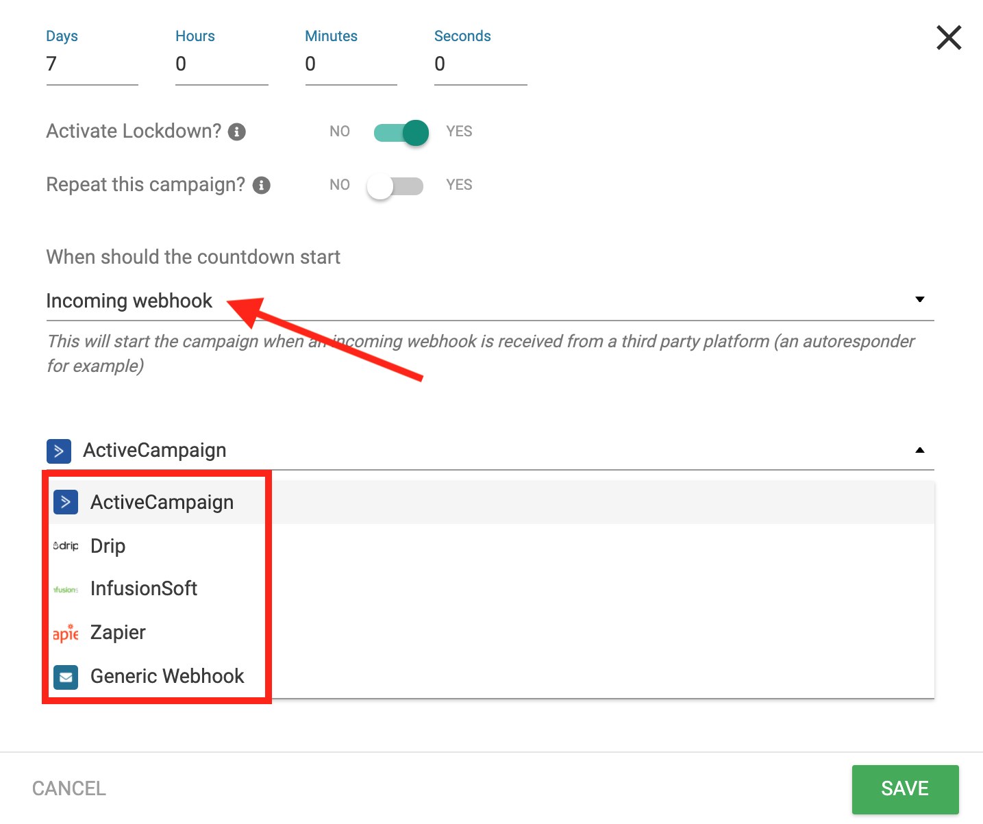 New Webhook Options New Email Service Provider webhook integrations available inside Thrive Ultimatum