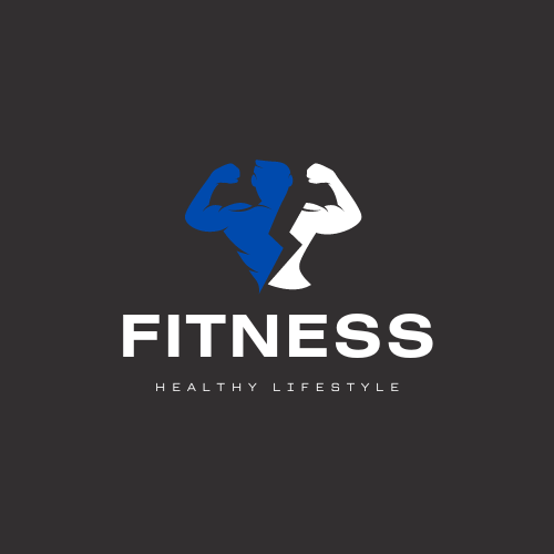 Red Black Minimalist Fitness Logo